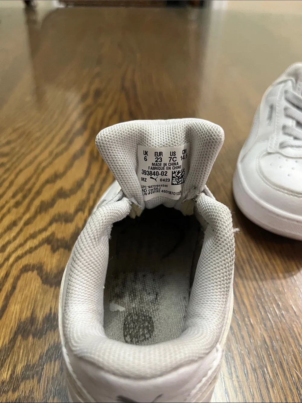 Puma Kids White Low-Top Sneakers